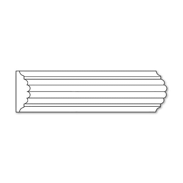 Reeded Panel Moulding, 1 5/8''w x 9/16''d
