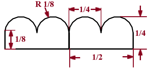 1/4" Double Bead Tambour Tambour White River Hardwoods   