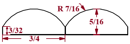 3/4" Single Bead Tambour Tambour White River Hardwoods   