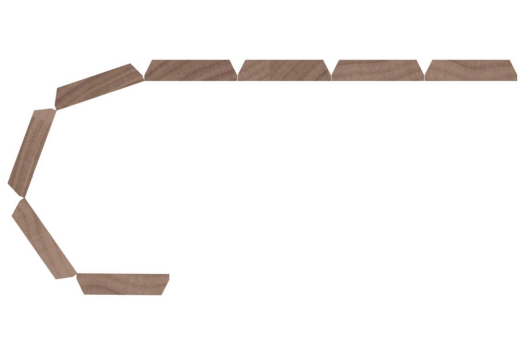 1-1/2″ Bevel Slat Tambour – Thin