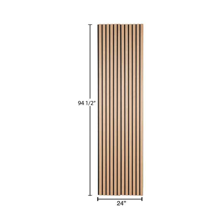 Natural White Oak – Varnished Acoustic Panel – 1" Slat Width – 24" × 94-1/2" – Sold 1 per Carton Acoustic Slat Panel White River Hardwoods