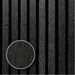 Matte Black Oak – Unvarnished Acoustic Panel – 1" Slat Width – 12-1/2" × 94-1/2" – Sold 2 per Carton Acoustic Slat Panel White River Hardwoods