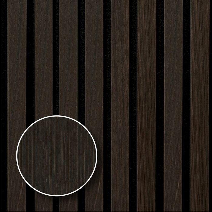 Smokey Oak – Unvarnished Acoustic Panel – 1" Slat Width – 12-1/2" × 94-1/2" – Sold 2 per Carton - Limited Inventory Acoustic Slat Panel White River Hardwoods