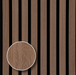 Natural Walnut – Varnished Acoustic Panel – 1" Slat Width – 12 1/2" × 94-1/2" – Sold 2 per Carton Acoustic Slat Panel White River Hardwoods