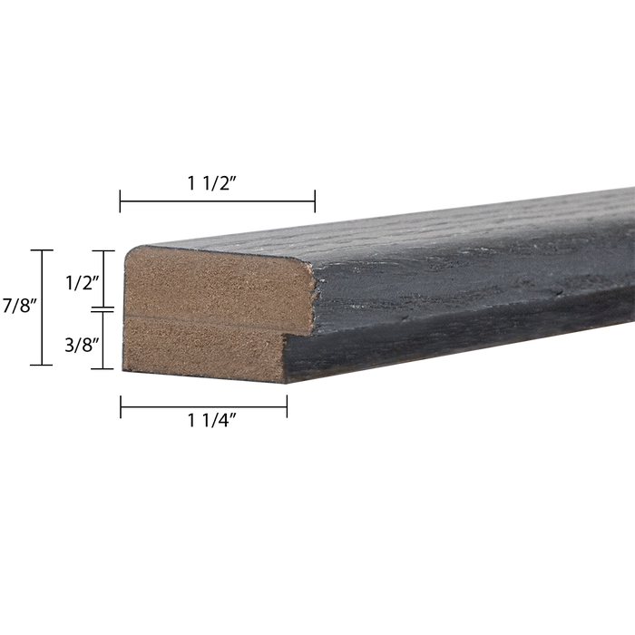 Matte Black Oak Acoustic Panel, Varnished Wood - ( 1" Wide Slats ) - Sold 2 Panels Per Carton Acoustic Slat Panel White River Hardwoods
