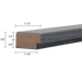Matte Black Oak Acoustic Panel, Varnished Wood - ( 1" Wide Slats ) - Sold 2 Panels Per Carton Acoustic Slat Panel White River Hardwoods
