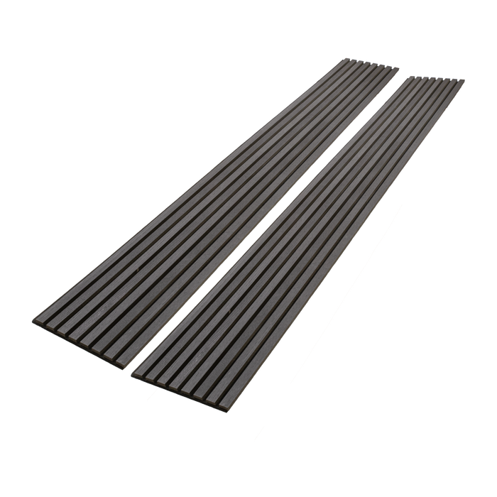 Matte Black Oak Acoustic Panel, Veneer 1" Wide Slats - Harmony Series - Sold 2 Panels Per Carton Acoustic Slat Panel White River Hardwoods   
