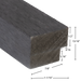 Matte Black Oak Acoustic Panel, Veneer 1" Wide Slats - Harmony Series - Sold 2 Panels Per Carton Acoustic Slat Panel White River Hardwoods   