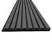 Matte Black Oak Acoustic Panel, Varnished Wood - ( 1" Wide Slats ) - Sold 2 Panels Per Carton Acoustic Slat Panel White River Hardwoods