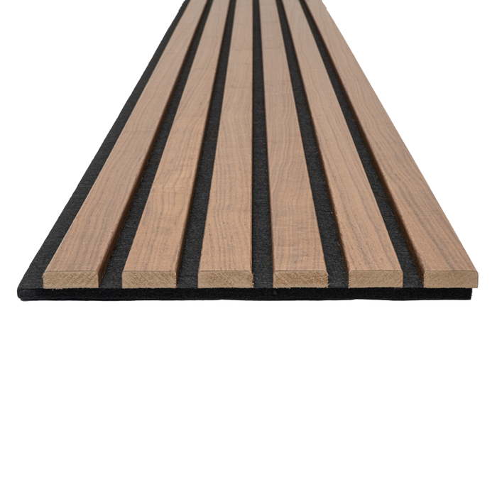 Natural Walnut Acoustic Panel, Varnished Wood - ( 1" Wide Slats ) - Sold 2 Panels Per Carton Acoustic Slat Panel White River Hardwoods