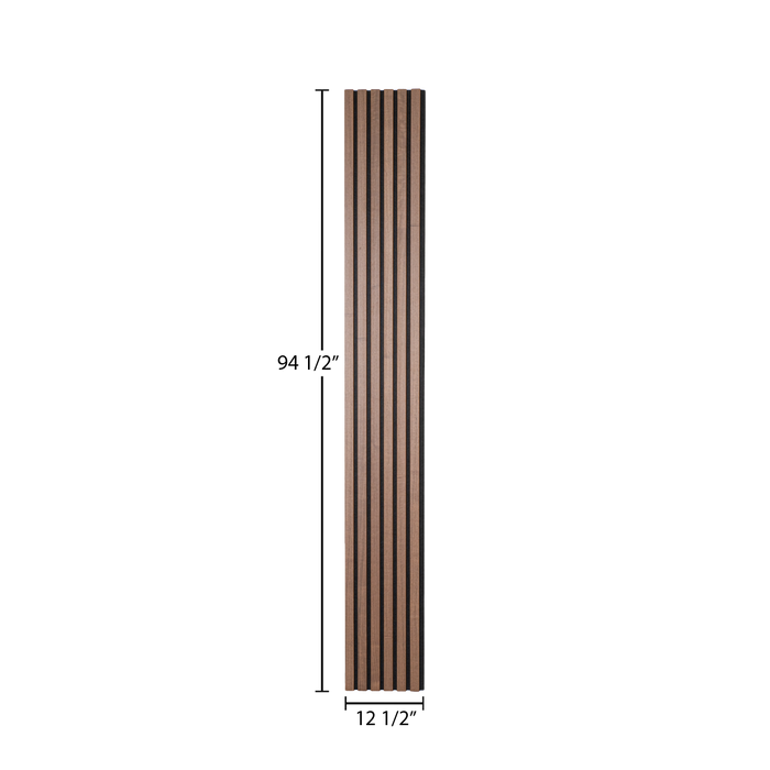 Natural Walnut – Varnished Acoustic Panel – 1" Slat Width – 12 1/2" × 94-1/2" – Sold 2 per Carton Acoustic Slat Panel White River Hardwoods