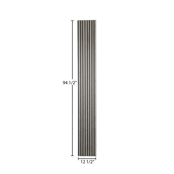 Silver Gray Oak – Varnished Acoustic Panel – 1" Slat Width – 12-1/2" × 94-1/2" – Sold 2 per Carton Acoustic Slat Panel White River Hardwoods