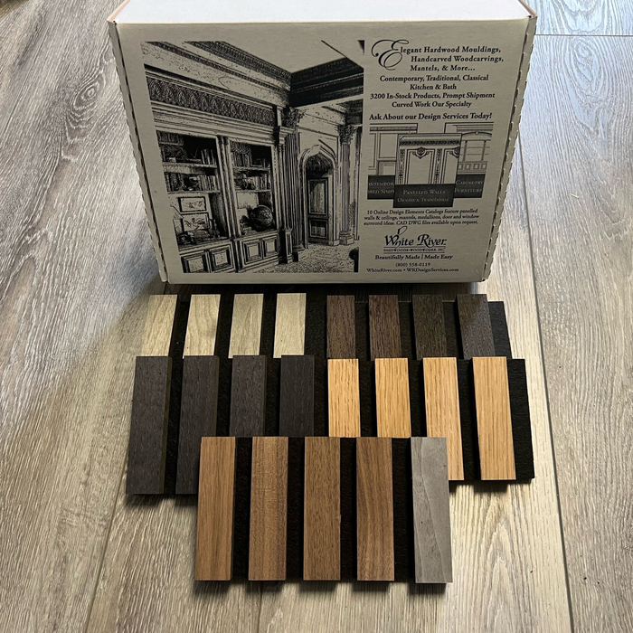 Acoustic Sample Box Discover our finish options with this curated box—featuring six samples per foot of acoustic panel.
