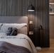 Matte Black Oak Acoustic Panel, Varnished - (1-1/2" Wide Slats) - Sold 2 Panels Per Carton Acoustic Slat Panel White River Hardwoods