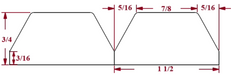 1-1/2″ Bevel Slat Tambour - Thick Tambour White River Hardwoods   