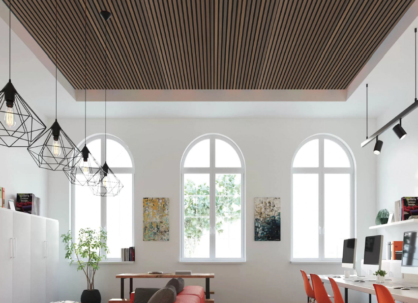 Natural Walnut Acoustic Panel, Varnished Wood - Harmony Series - Sold 2 Panels Per Carton Acoustic Slat Panel White River Hardwoods