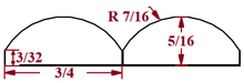 3/4" Single Bead Tambour - Usually Ships in 7-10 Business Days Tambour White River Hardwoods   